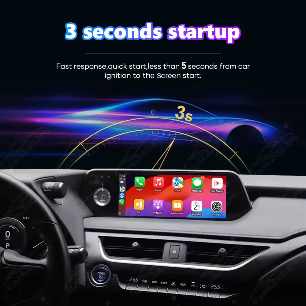 12.3 Inch Linux Touch Screen For Lexus UX 2019-2021 Wireless Carplay Android Auto Car Radio