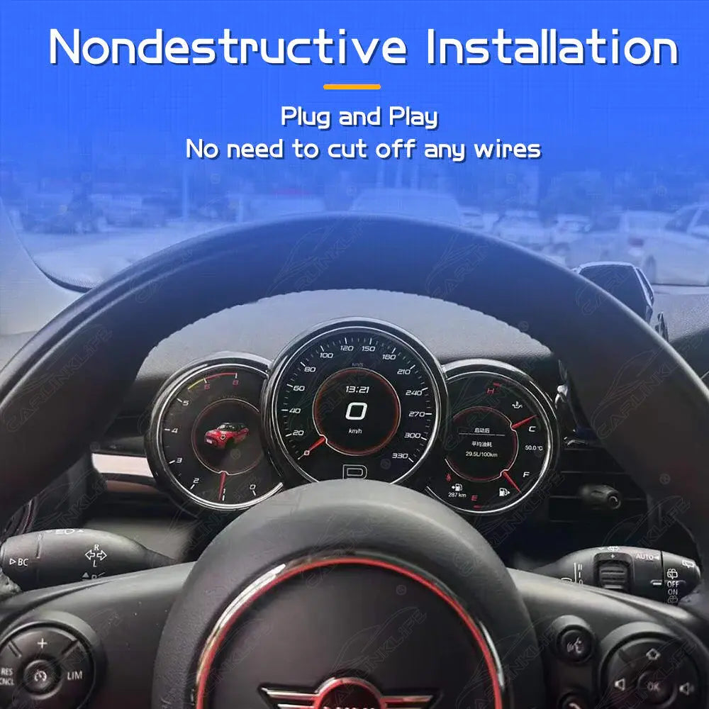 LCD Digital Cluster For MINI R & F Series 2006-2023 Linux Dashboard Gauge Cluster