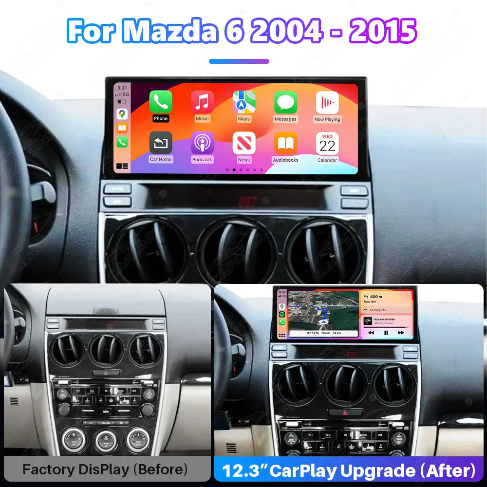Mazda 6 (2004–2015) 10.25" Linux Wireless CarPlay & Android Auto Screen Upgrade