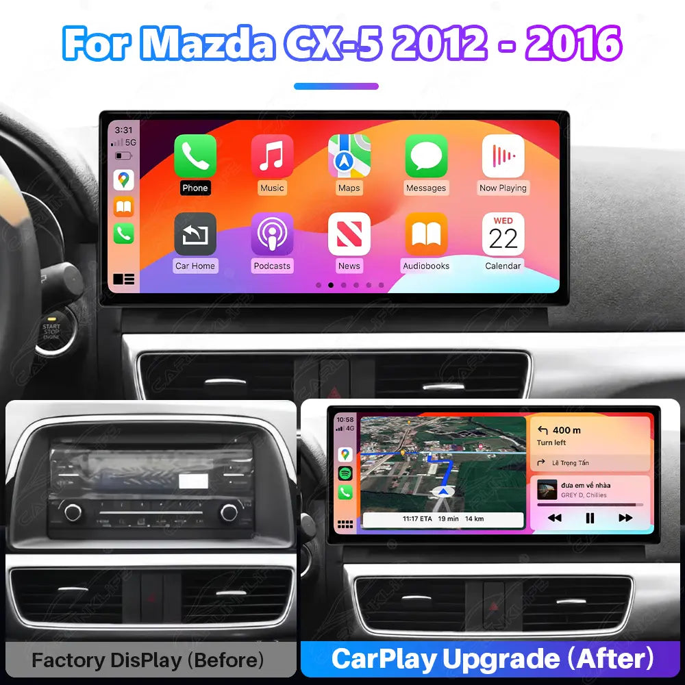 Mazda CX-5 (2012–2016) Linux Wireless CarPlay & Android Auto Screen Upgrade