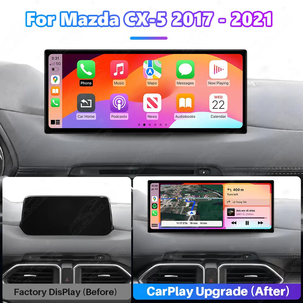 Mazda CX-5 (2017–2021) Linux Wireless CarPlay & Android Auto Screen Upgrade