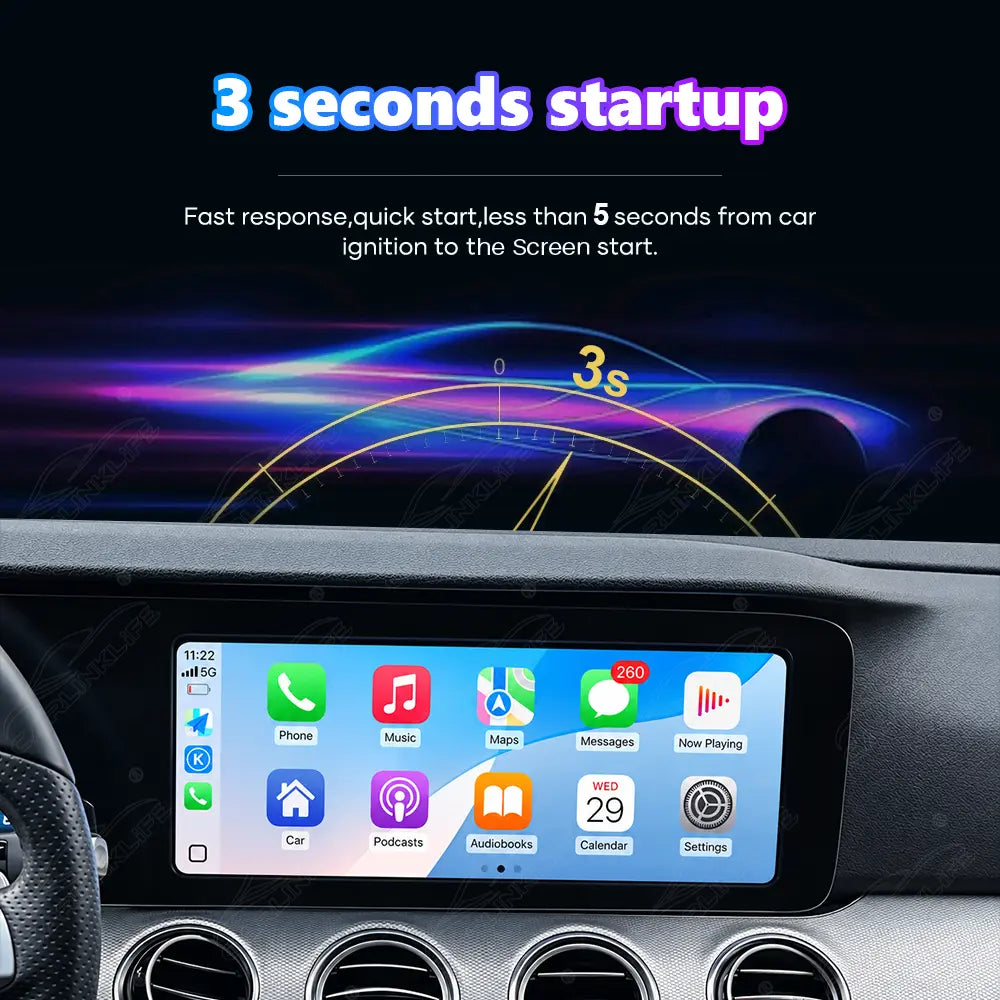Mercedes-Benz E-Class W213 (2016–2020) 12.3" Linux Screen Upgrade | Wireless CarPlay & Android Auto | Analog Cluster Only