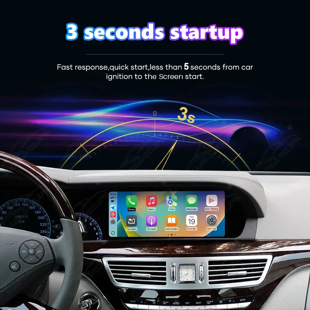 Mercedes-Benz S-Class W221 & CL-Class C216 (2006–2012) 10.25" Linux Screen Upgrade | Wireless CarPlay & Android Auto
