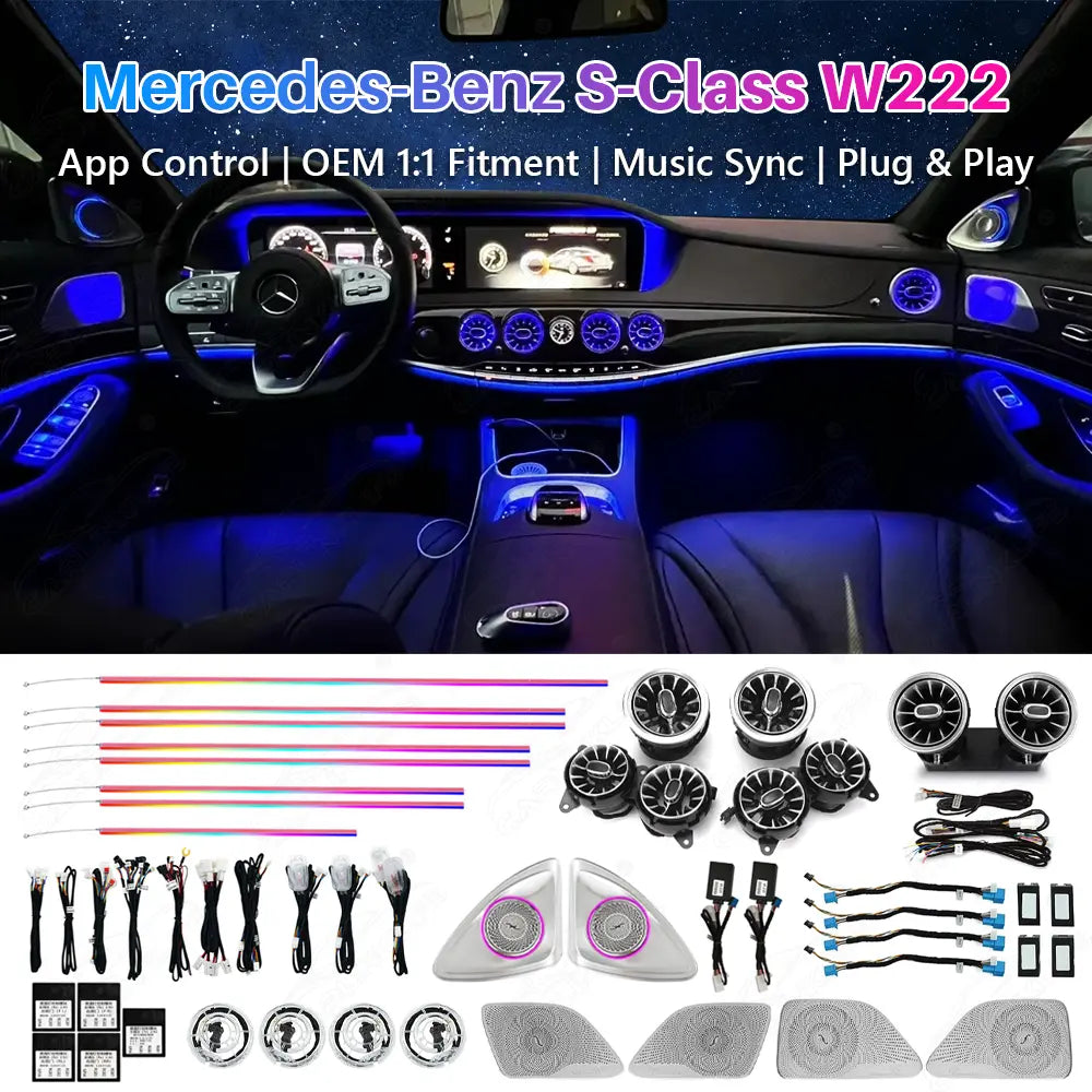 Mercedes-Benz S-Class W222 Ambient Lighting Kit