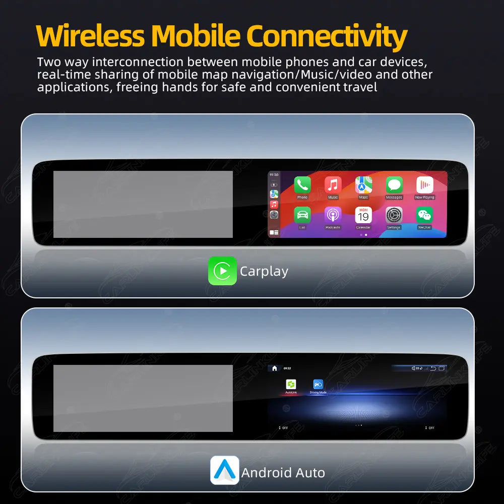 Mercedes-Benz E-Class W213 (2016–2020) 12.3" Dual Screen Android Upgrade | Wireless CarPlay & Android Auto | OEM LCD Cluster Retained