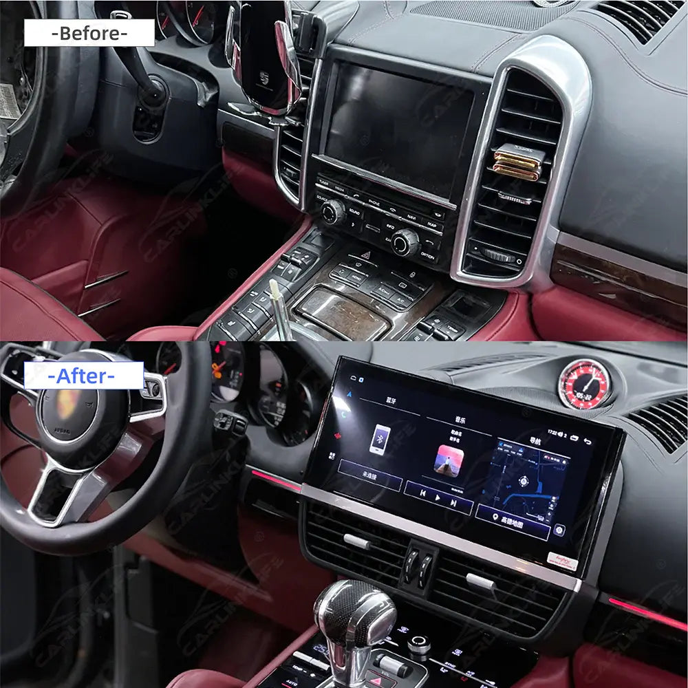 Porsche Cayenne 2010-2017 Touch Screen 12.3" Car Stereo Android Car Radio GPS Navigation WiFi Carplay/ Stop Watch/ AC Panel