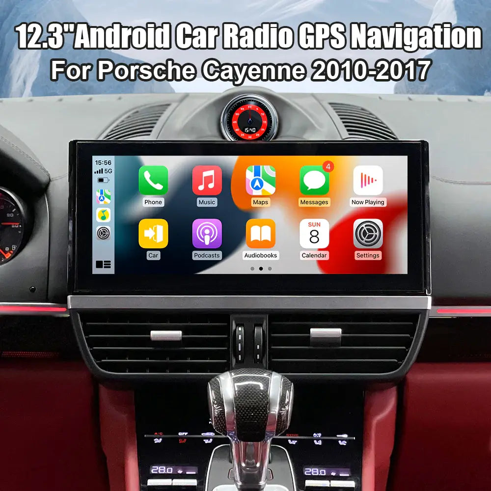 Porsche Cayenne 2010-2017 Touch Screen 12.3" Car Stereo Android Car Radio GPS Navigation WiFi Carplay/ Stop Watch/ AC Panel