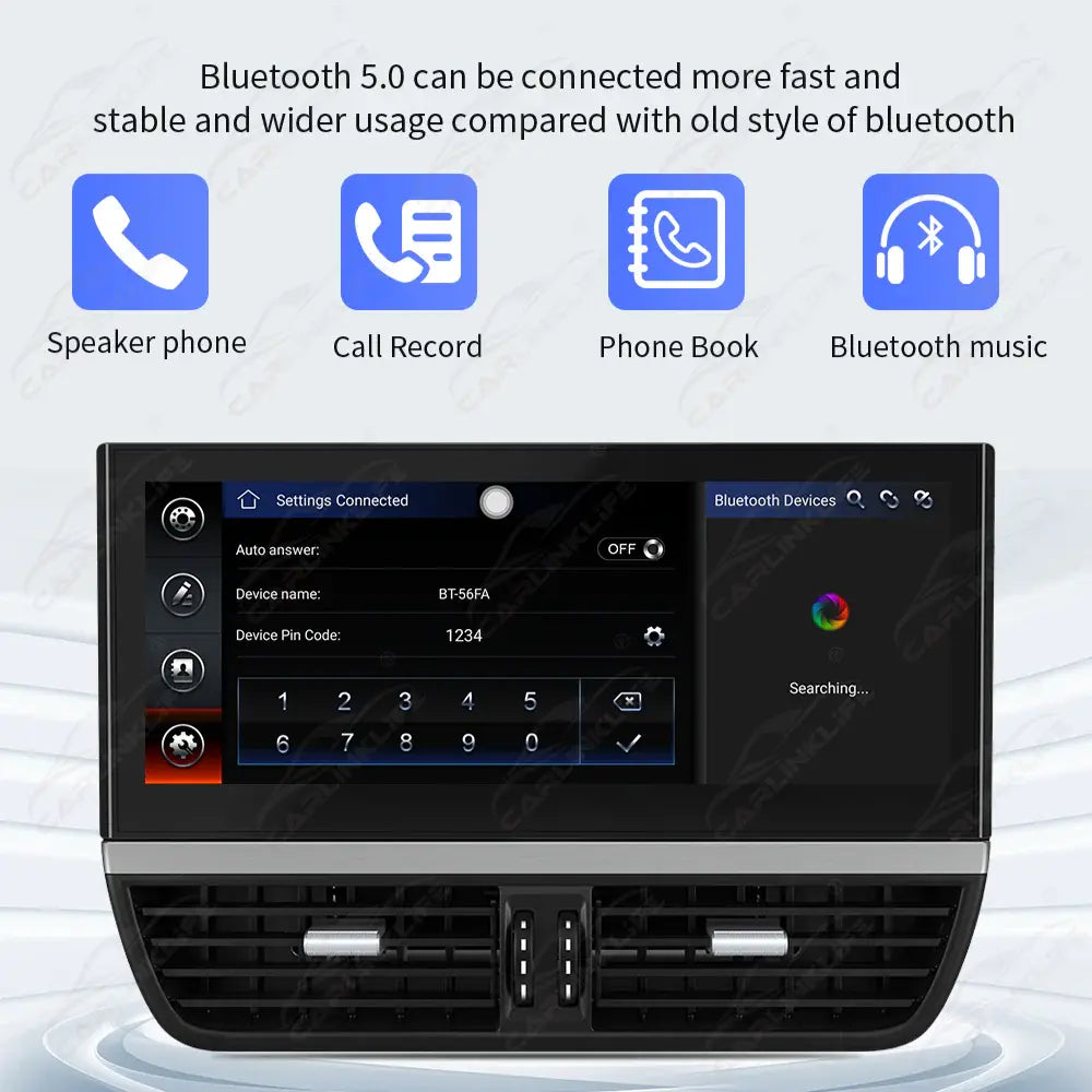 Porsche Cayenne 2010-2017 Touch Screen 12.3" Car Stereo Android Car Radio GPS Navigation WiFi Carplay/ Stop Watch/ AC Panel
