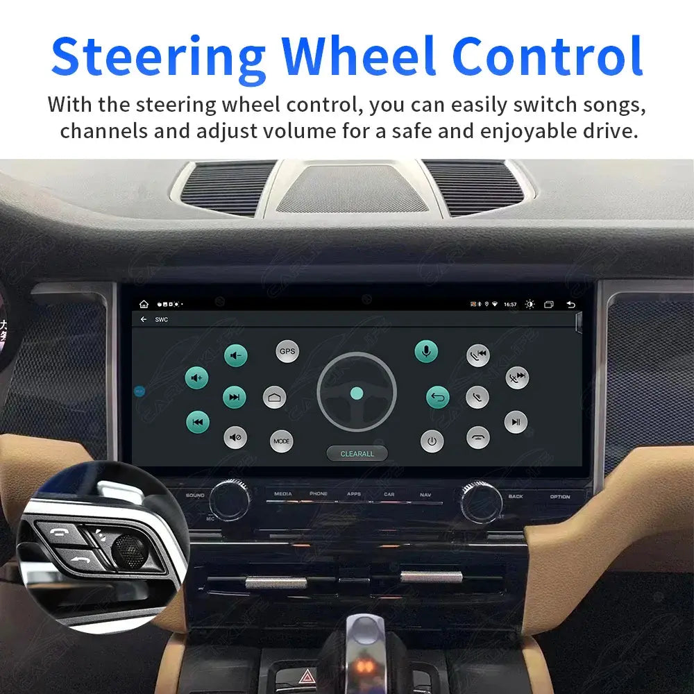 12.3 inch Android Car Radio For Porsche Macan 2014-2017 Car Stereo CarPlay Multimedia Player
