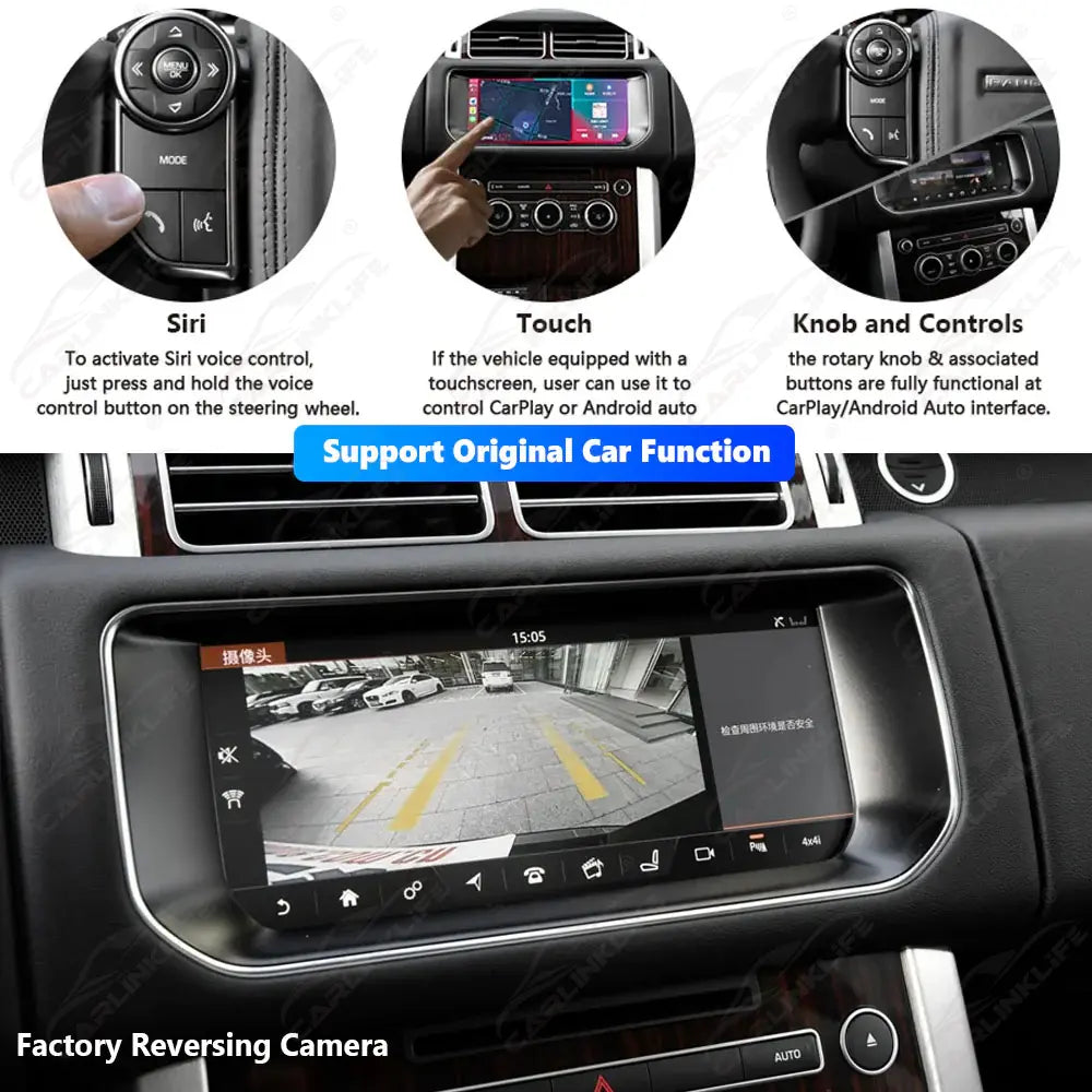 Wireless Apple CarPlay Android Auto Module for Range Rover 10.25 inch Display Screen IMC System Model