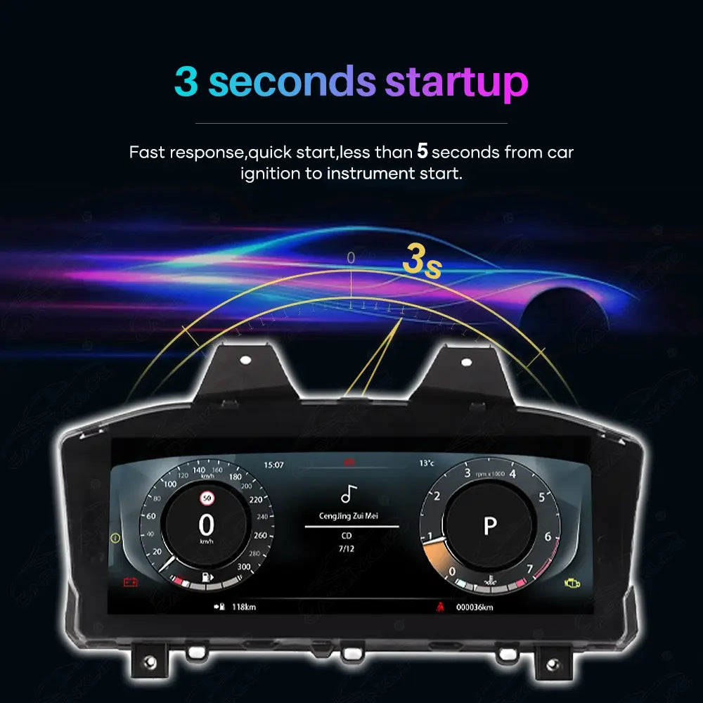 12.3" LCD Digital Cluster For Range Rover 2013-2017 L405 L494 Linux Dashboard Gauge Cluster