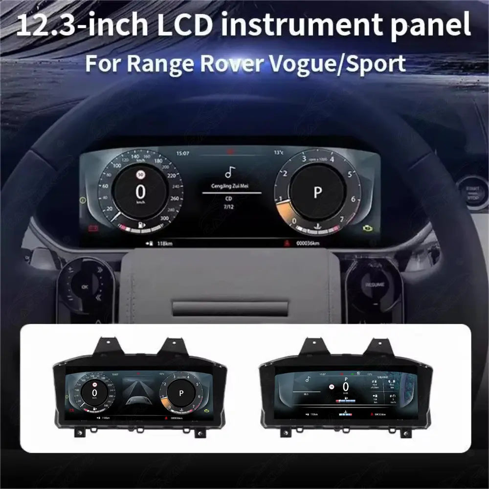 12.3" LCD Digital Cluster For Range Rover 2013-2017 L405 L494 Linux Dashboard Gauge Cluster