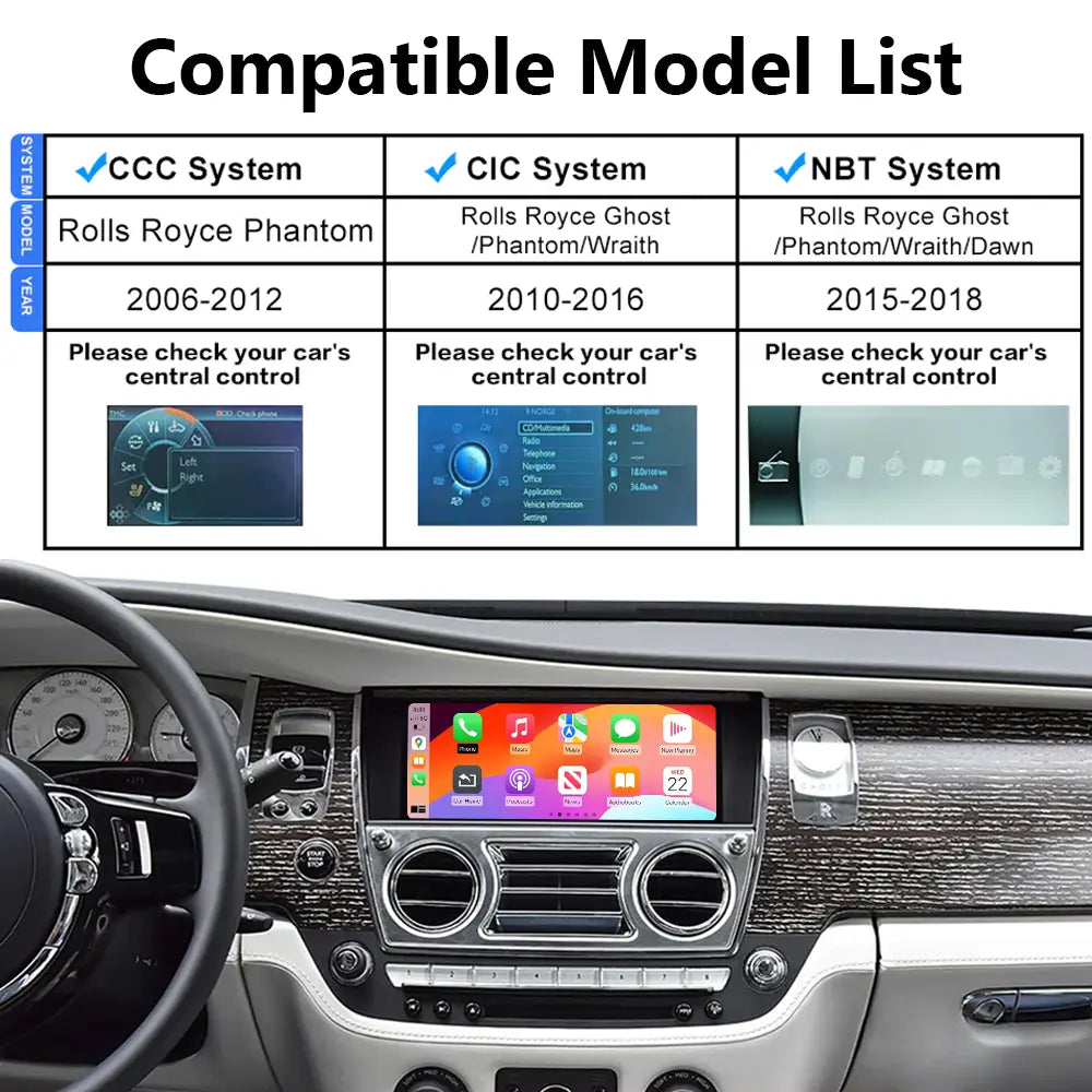 Wireless Apple Carplay Android Auto For Rolls Royce Phantom/Ghost/Dawn/Wraith 2006-2018 CarPlay Retrofit Module