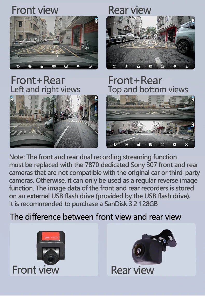 ADAS Car Dash Cam Camera 3D AR Camera - FYT7870