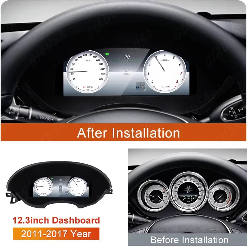 LCD Digital Cluster For Mercedes Benz CLS C218 W218 2013-2017 Linux Digital LCD Dashboard Instrument Gauge Cluster
