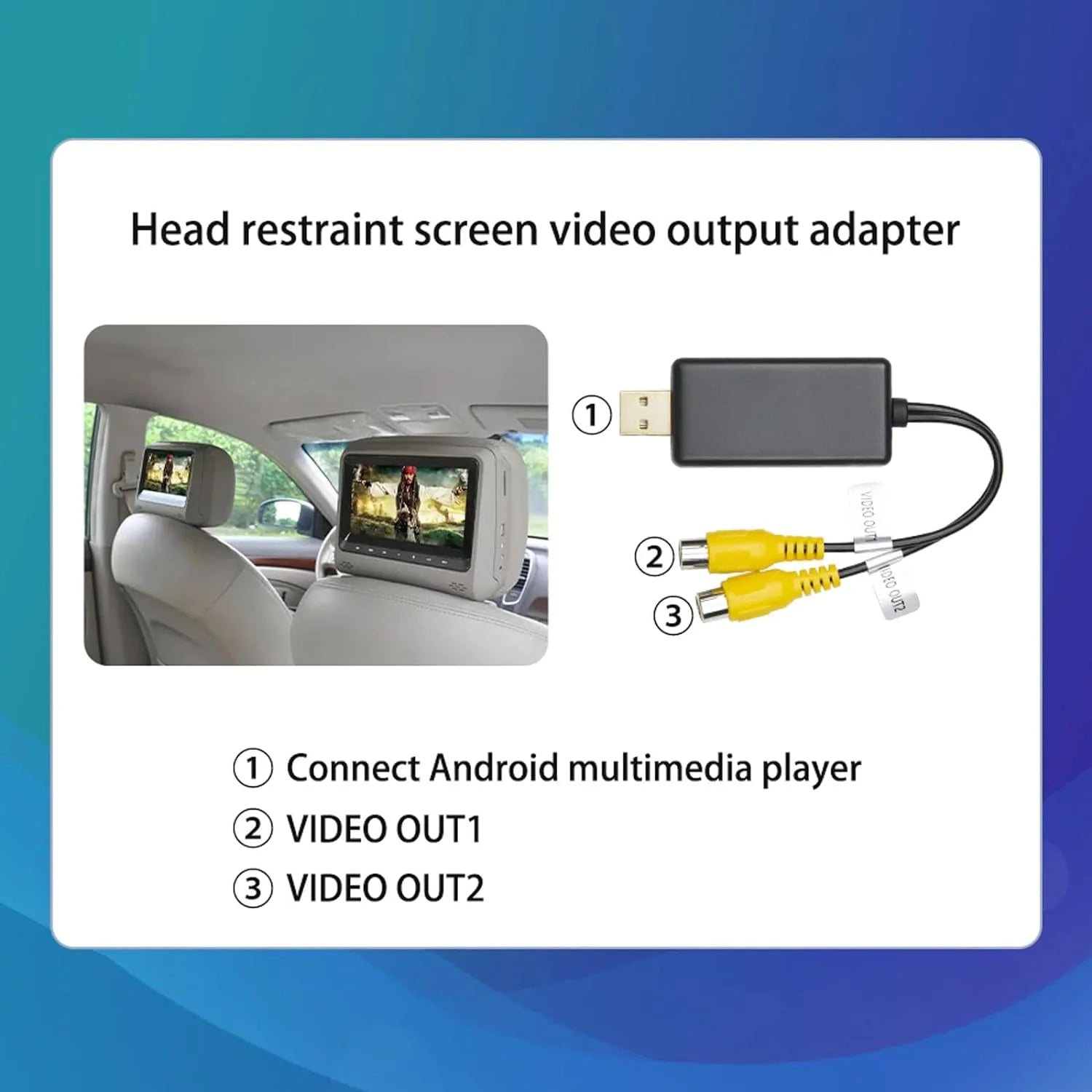 USB to CVBS RCA Video Output Adapter Box Interface Connect to Monitor