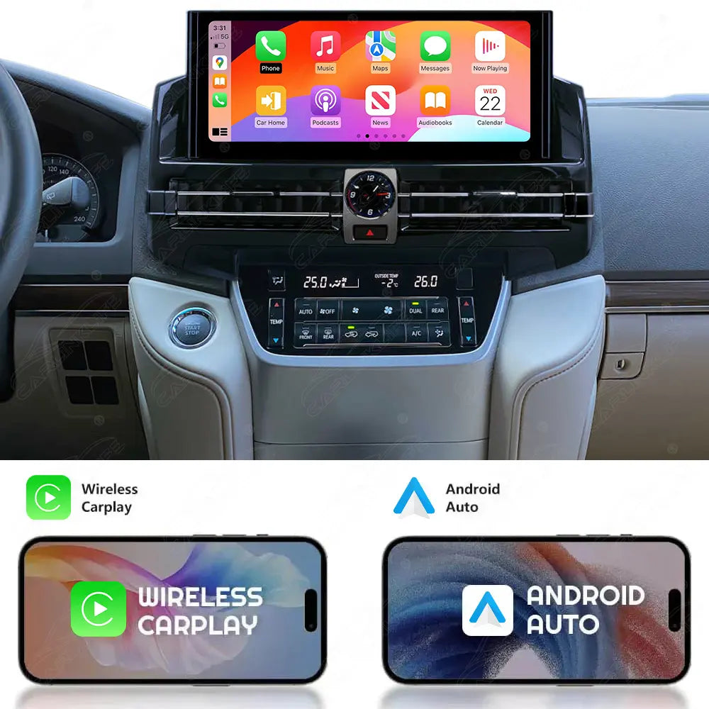 Toyota Land Cruiser LC200 2007-2020 12.3" Android Car Stereo Apple CarPlay Android Auto Screen Upgrade