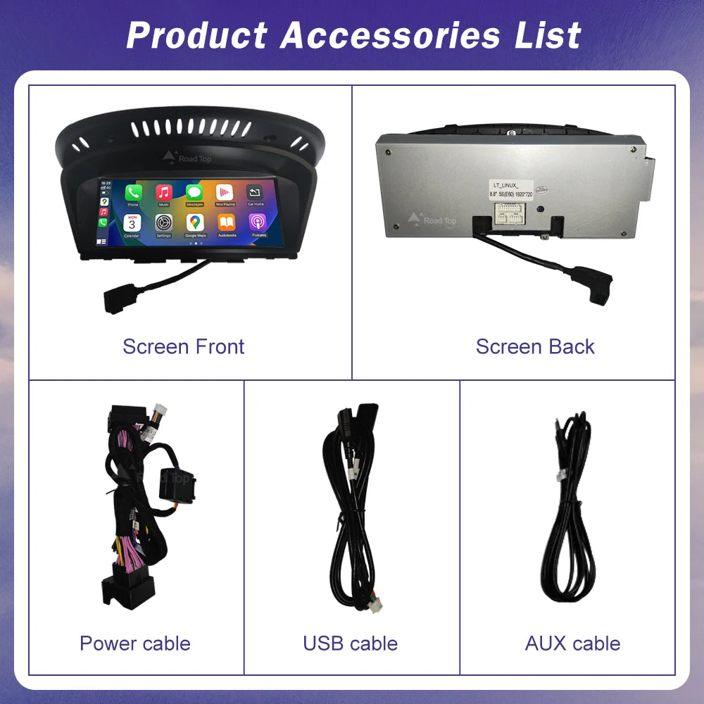 8.8 LINUX SCREEN BMW 3 5 6 SERIES E60~E93 2003-2013 UPGRADE Wireless Carplay/Android auto (CCC/CIC/NBT)