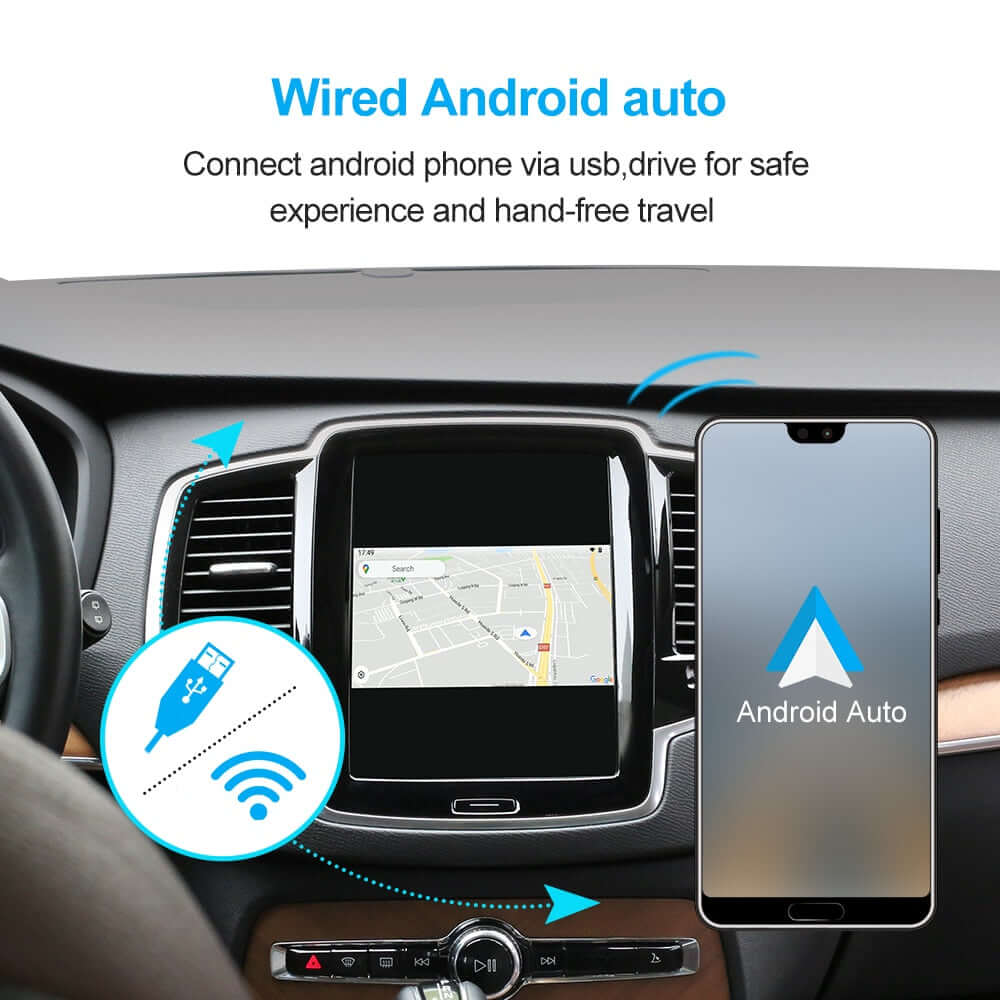 Wireless Full Screen Carplay Module Box for Volvo XC90 XC60 XC40 S90 S60 V90 V60 Wired Android Auto Mirror Link Rear Camera Mirror Link