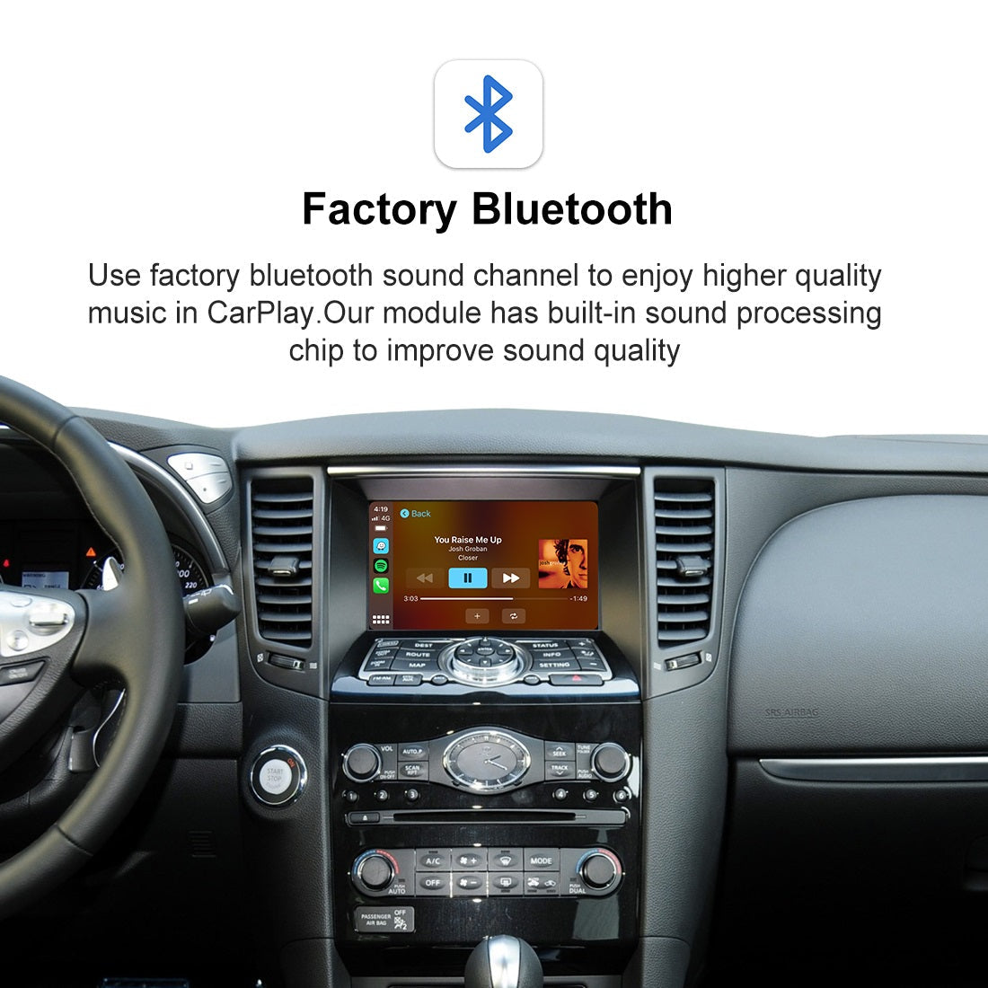 Apple CarPlay Android Auto For Infiniti G35 M35 M25 G37 G25 FX35 QX50 EX35 EX25 Car Multimedia Upgrade Interface