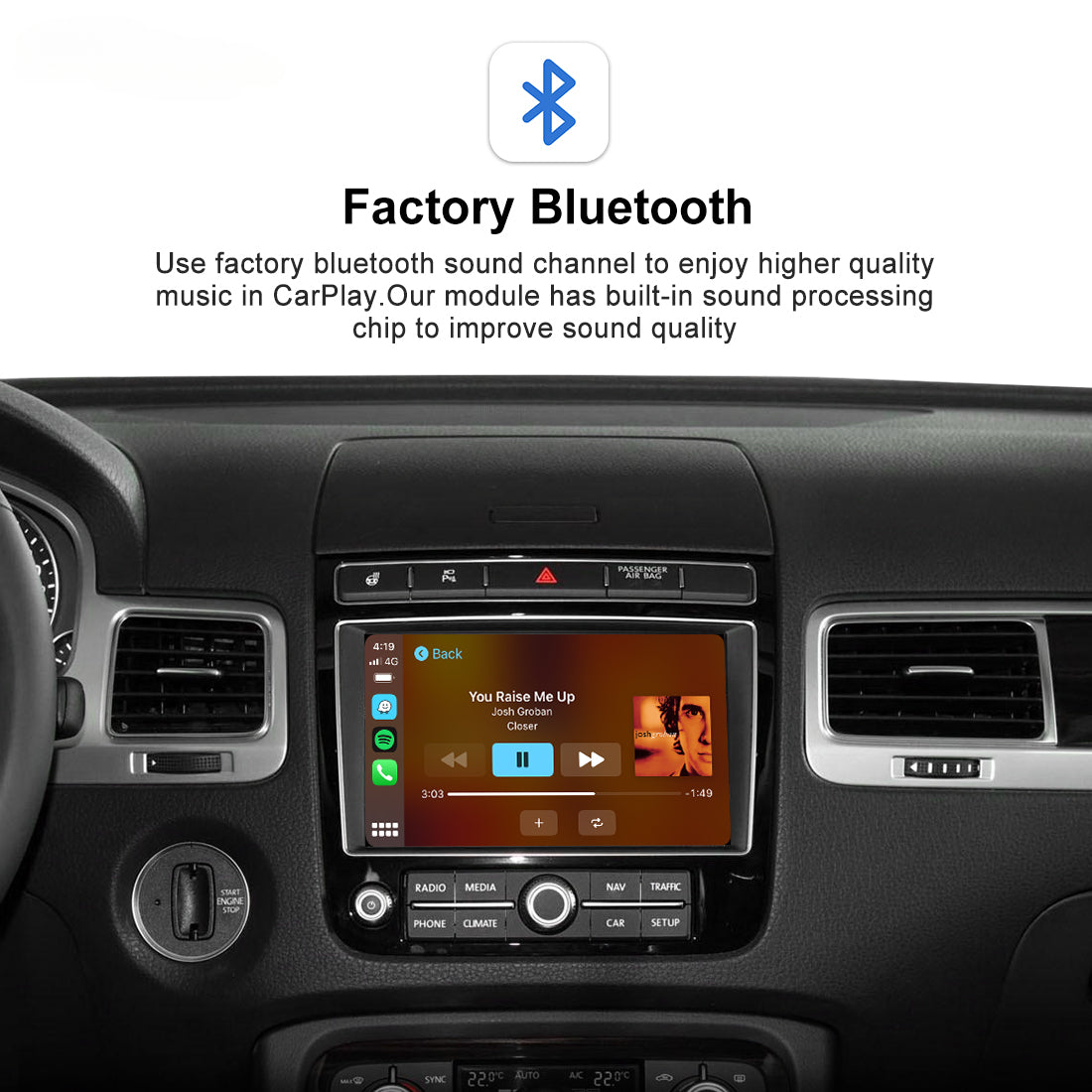 Wireless Apple CarPlay for Volkswagen Touareg RCD550/RNS850 2010-2017 Android Auto Mirroring Link VW Car Play Retrofit