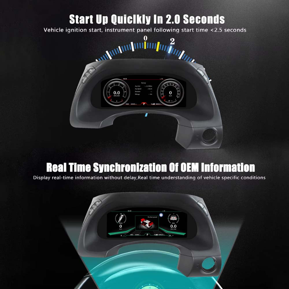 12.3" LCD Digital Cluster For Nissan Patrol Y62 Armada Infiniti QX80 2014-2019 Linux Dashboard Gauge Cluster (LHD)