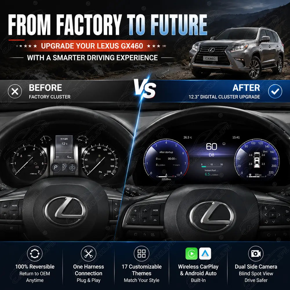Lexus GX460 (2010-2019) Digital Cluster with CarPlay