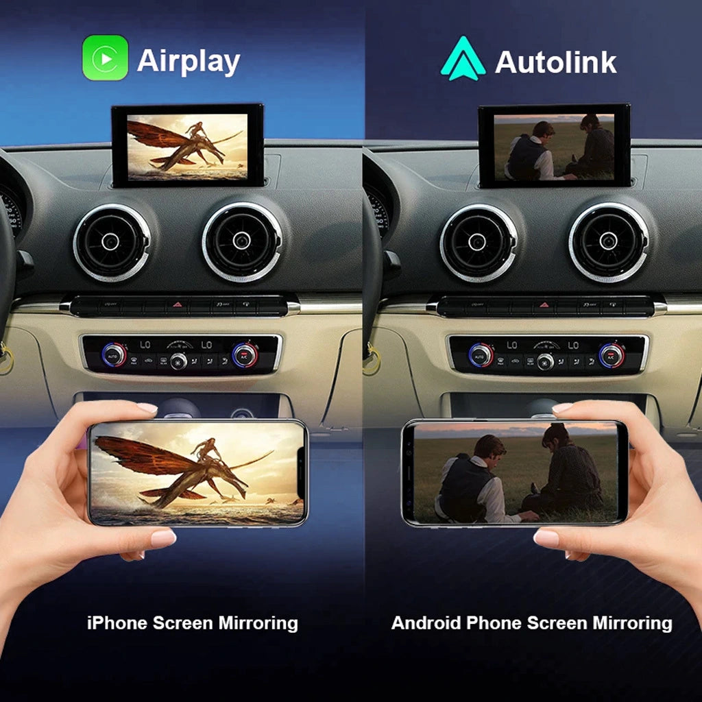Wireless Apple CarPlay Android Auto Module for Audi A3 A4 A5 A6 A7 A8 Q3 Q5 Q7 2010-2019 with Mirror Link AirPlay Camera Function