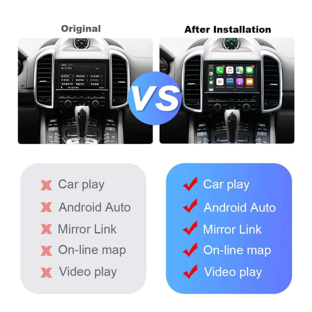 Wireless CarPlay Android Auto for Porsche 911 Boxster Cayman Macan Cayenne Panamera PCM3.1 4.0 2011-2018 Video Module Box