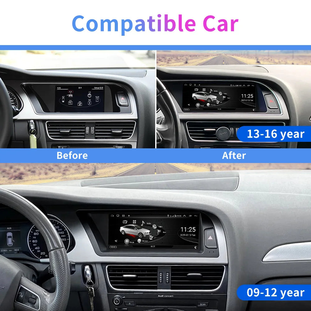 8" Android 13 Car Multimedia Player Carplay For Audi A4 A5 Q5 B8 2009-2016