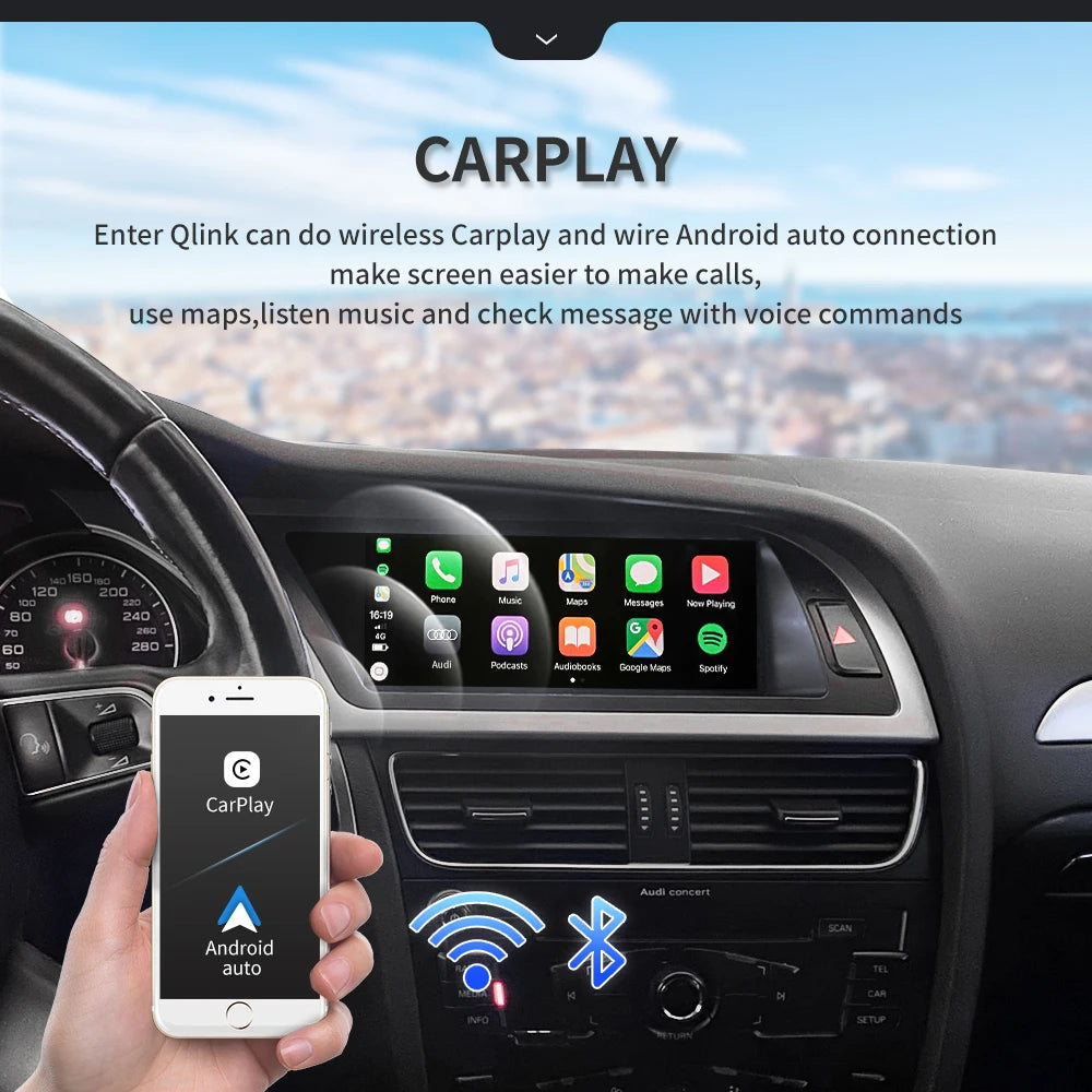 8" Android 13 Car Multimedia Player Carplay For Audi A4 A5 Q5 B8 2009-2016