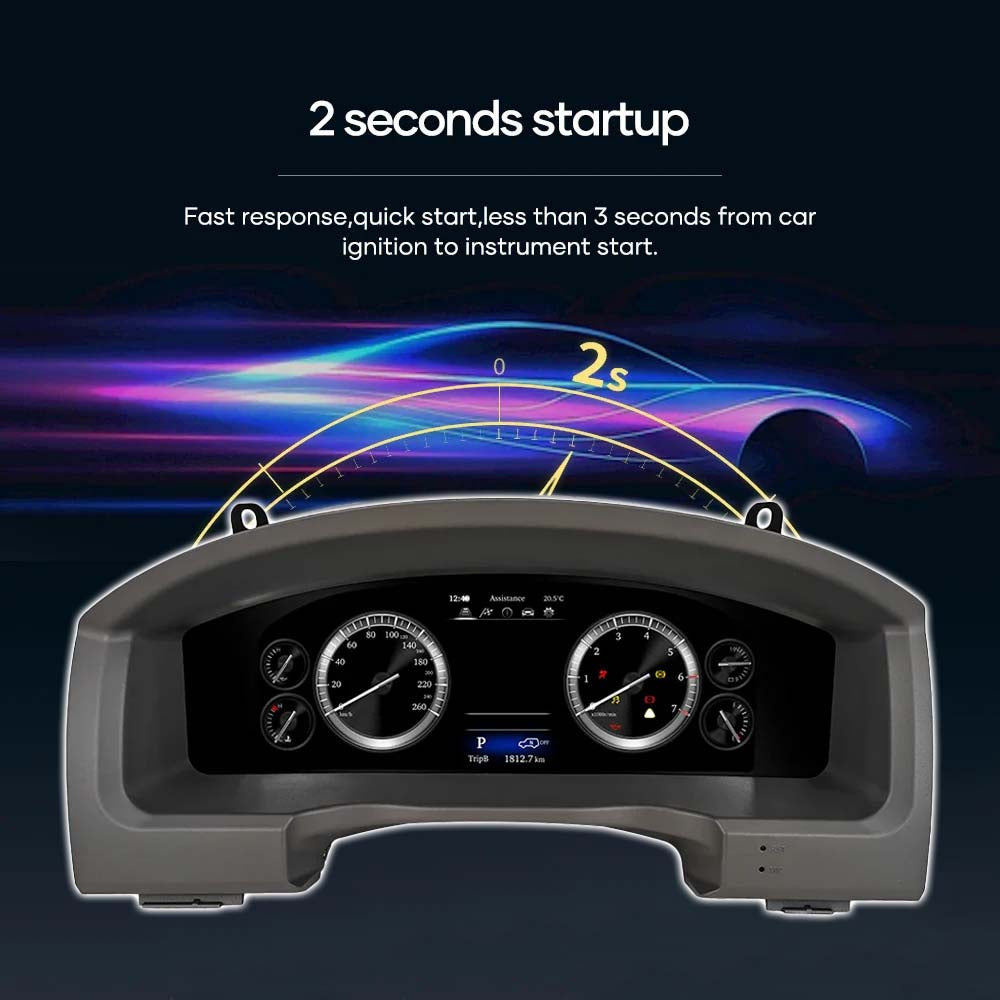 LCD Digital Cluster For Land Cruiser 2008-2022 Linux Digital LCD Dashboard Instrument Gauge Cluster