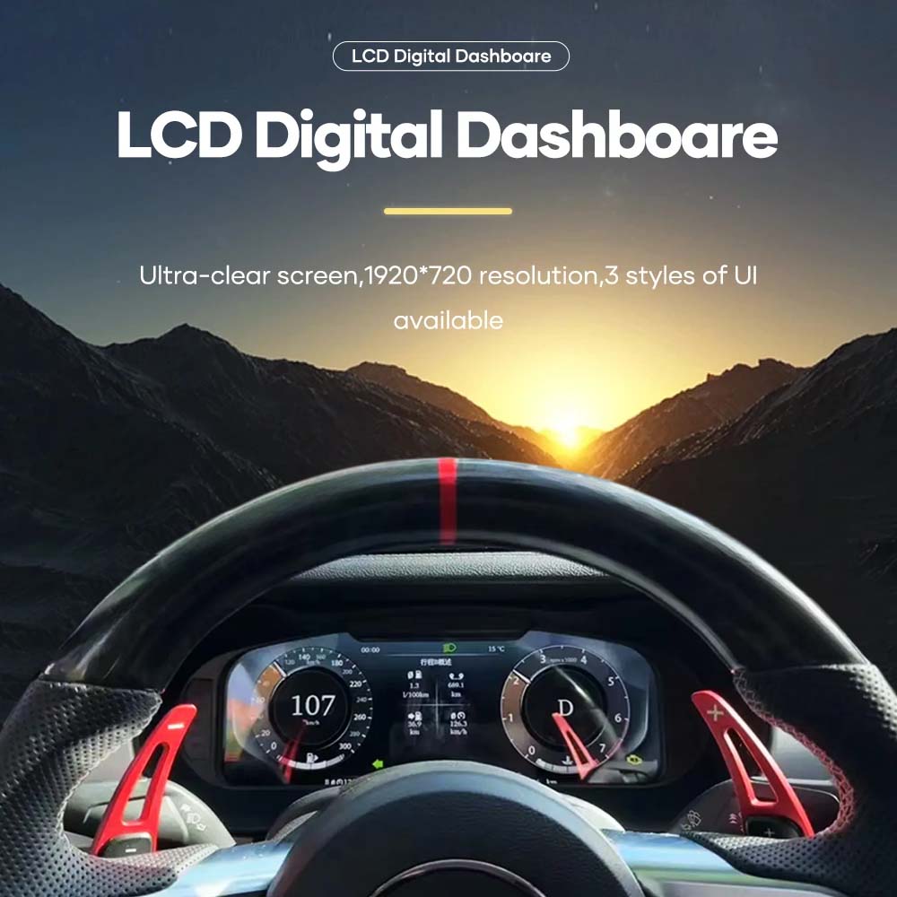 LCD Digital Cluster For Ford Mustang 2012-2023 Linux Digital LCD Dashboard Instrument Gauge Cluster