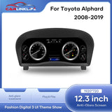 12.3" LCD Digital Cluster For Toyota Alphard 2008-2019 Linux Digital LCD Dashboard Instrument Gauge Cluster