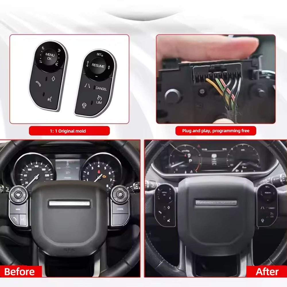 Steering Wheel Control Buttons for Range Rover Vogue Sport L405 L494 2013-2017 Land Rover Discovery 5 LR5 2017-2019