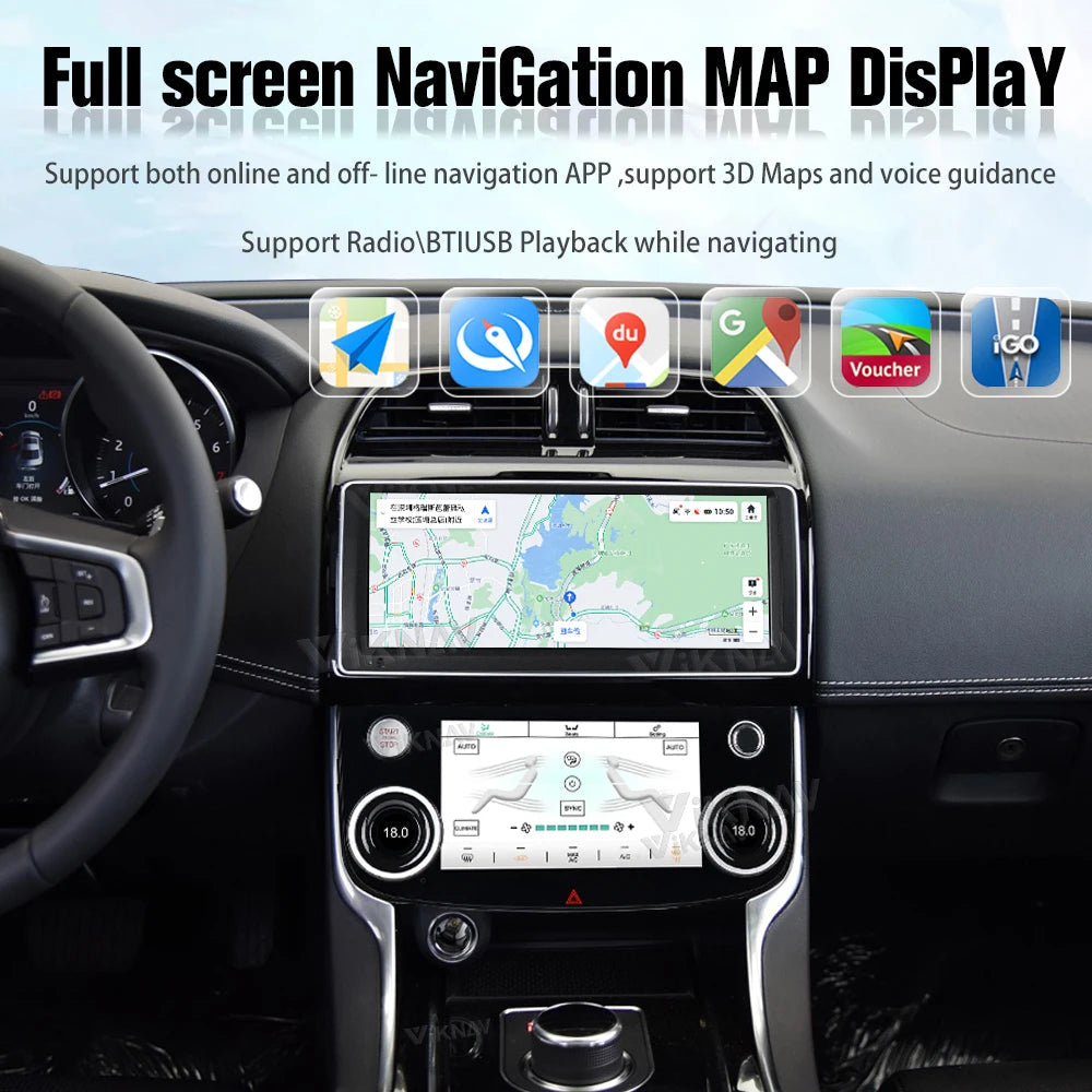10.25" Android 11.0 Car Radio For Jaguar XE XF 2016-2019