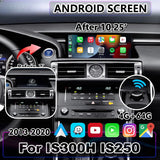 10.25 Inches Android Screen Display for Lexus IS/RC 200 250 300 350 200t 300h 2013-2020