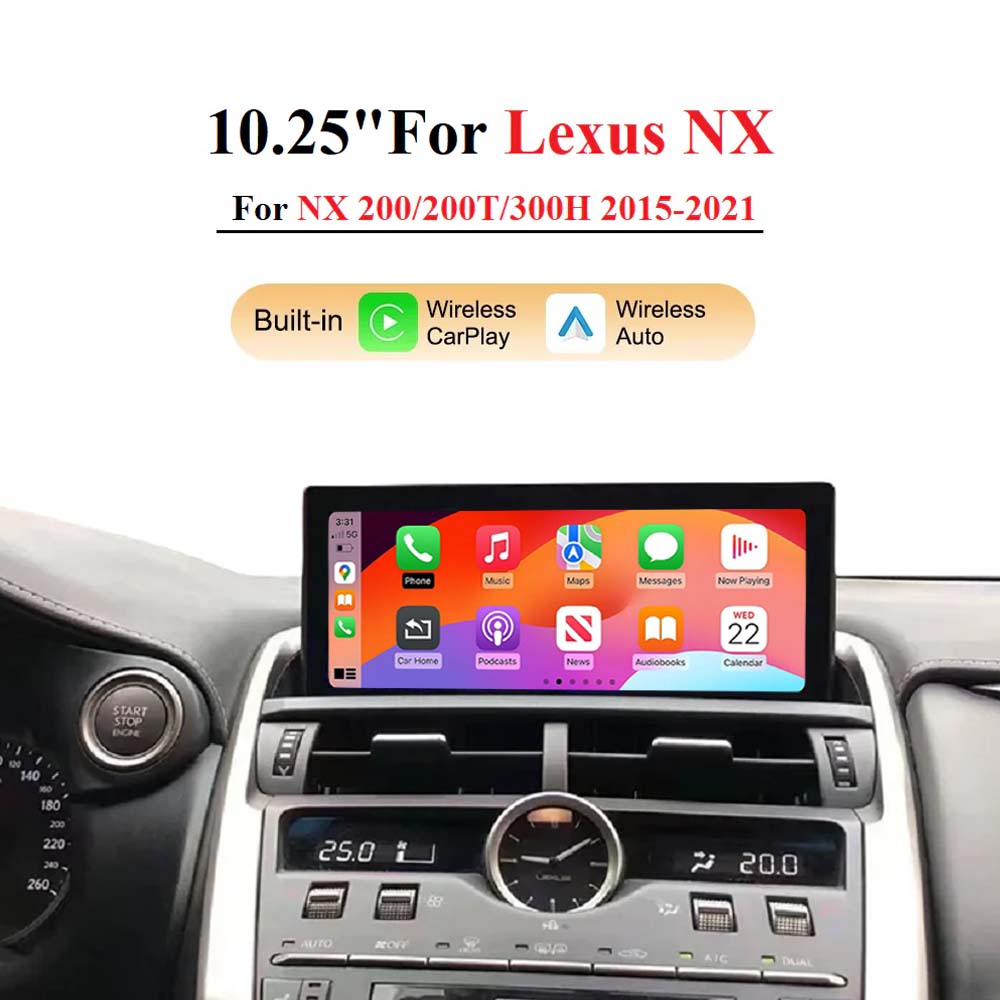 10.25" Multimedia Player Android 13 CarPlay For Lexus NX300 NX200t ...
