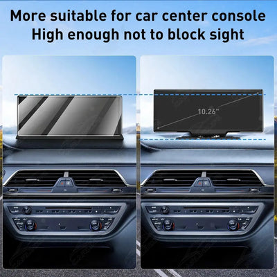11.3" Wireless CarPlay & Android Auto Dash Cam 4K Dashboard Video Recorder Car Radio Portable Multimedia Player