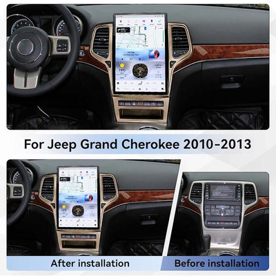 14.4 inch Jeep Grand Cherokee 2010-2022 Tesla-Style Multimedia Player GPS Navigation Wireless CarPlay Android Auto