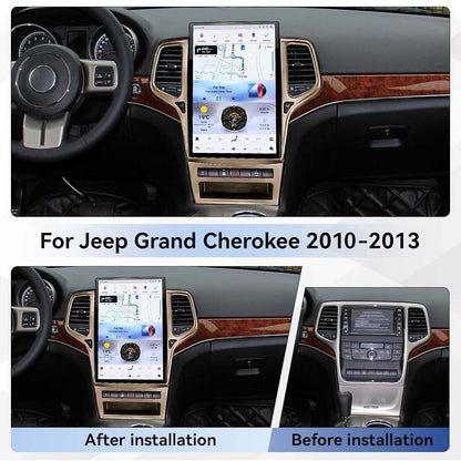 14.4 inch Jeep Grand Cherokee 2010-2022 Tesla-Style Multimedia Player GPS Navigation Wireless CarPlay Android Auto