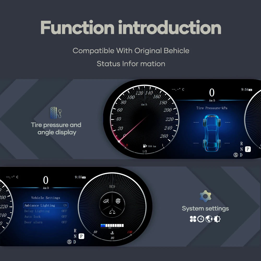 LCD Digital Cluster For Mercedes Benz GLA CLA  Class 2014-2019 NTG 4.5 NTG 5.0 Linux Digital LCD Dashboard Instrument Gauge Cluster