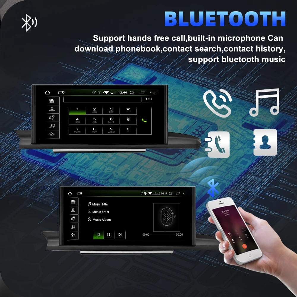 12.3" Android 13 Car Multimedia Stereo For Audi A6 C7 A7 2012-2018 Carplay