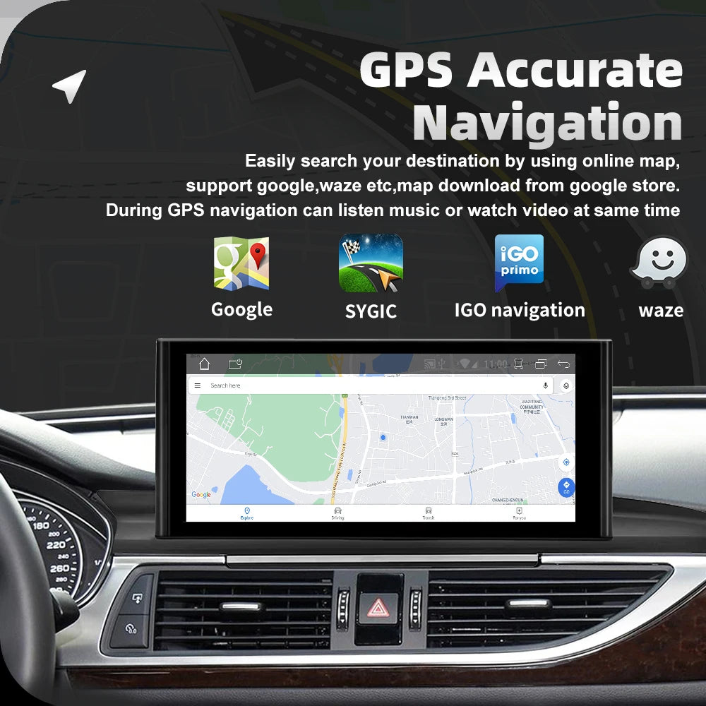 12.3" Android 13 Car Multimedia Stereo For Audi A6 C7 A7 2012-2018 Carplay