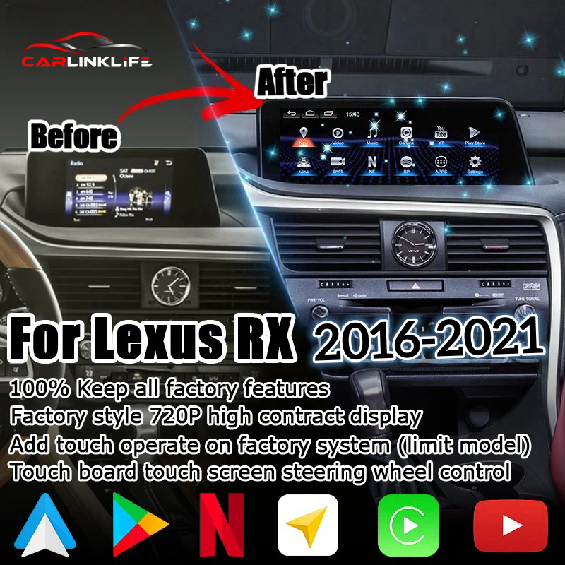 12.3 Inches Android Screen Display for Lexus RX RX350 RX450h RX200t ...
