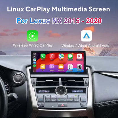 10.25 Inch Linux Touch Screen For Lexus NX 2015-2020 Wireless Carplay Android Auto Car Radio
