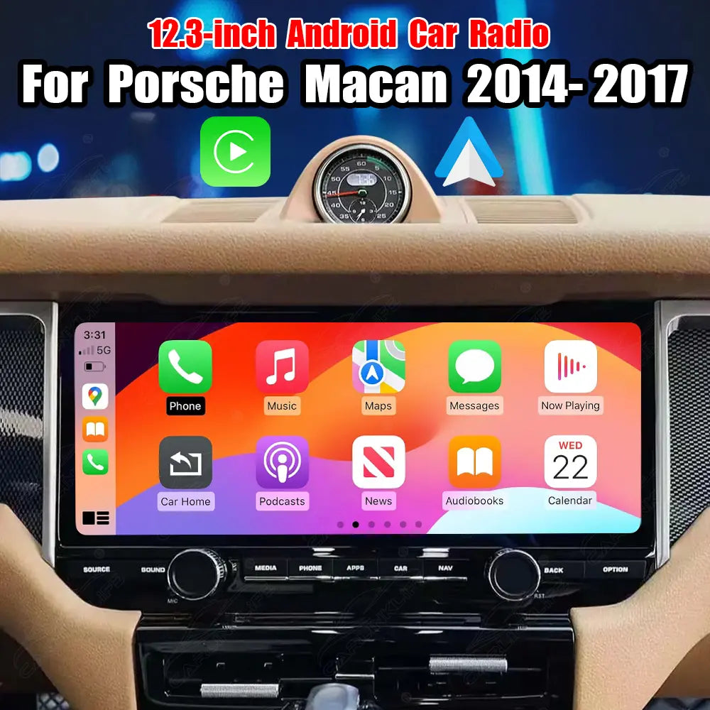12.3 inch Android Car Radio For Porsche Macan 2014-2017 Car Stereo CarPlay Multimedia Player
