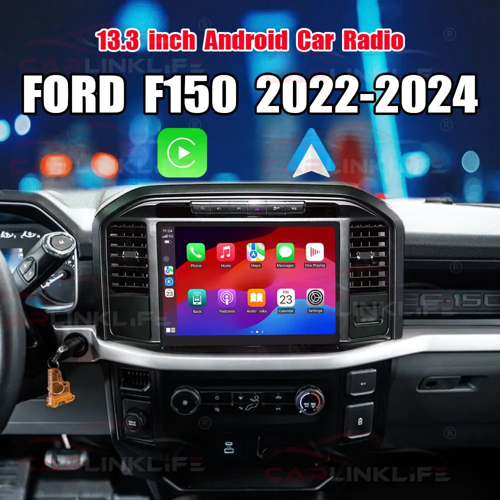 13.3 Inch Android Car Radio For Ford F150 2022-2024 Car Stereo CarPlay Multimedia Player
