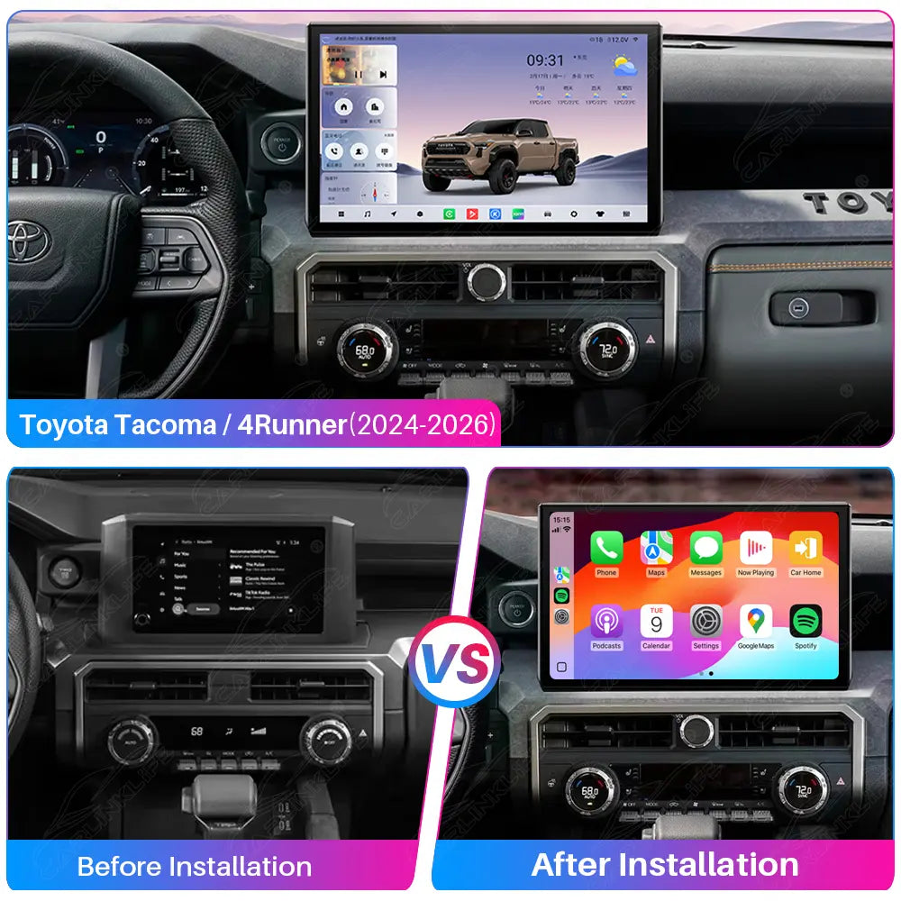 14.6 inch Android Car Radio for Toyota Tacoma/4Runner 2024-2026 Car Stereo CarPlay Multimedia Player