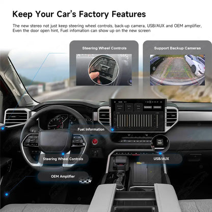 14.6 inch Android Car Radio for Toyota Tundra 2022-2026 Car Stereo CarPlay Multimedia Player
